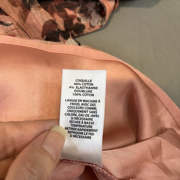 Rachel Parcell NWT Floral Print Ruffle Chiffon Blouson Dress Size 12 Pink Smock - Picture 9 of 9